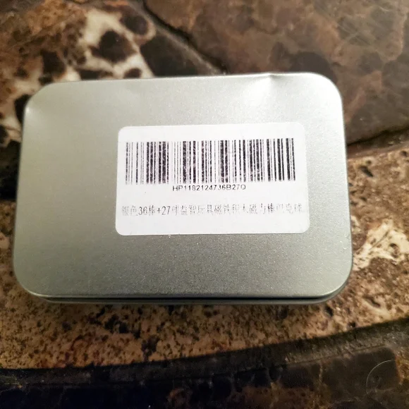 Magnetic Rods & Balls Puzzle Set in Tin can NEW - Picture 3 of 8